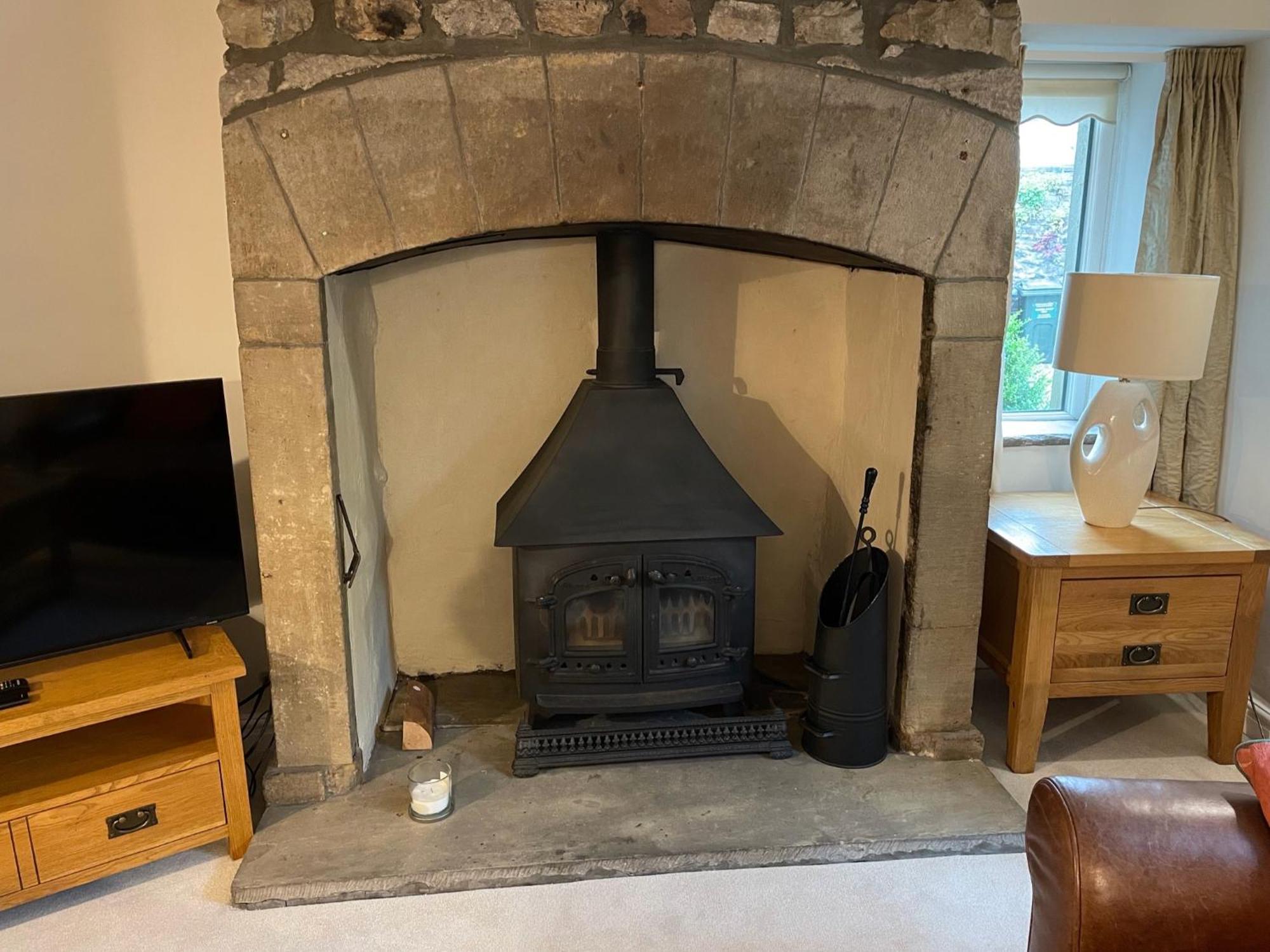 Hotel Ashfield House Grassington Zimmer foto The fireplace in the living room